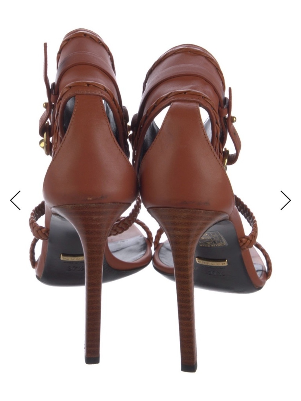 Gucci Horsebit Accent Leather Sandals - Picture 4 of 5